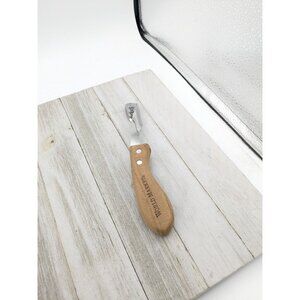 World Market Jalapeno Pepper Corer Cutter Slicer Seed Remover 7 1/2" Wood Handle